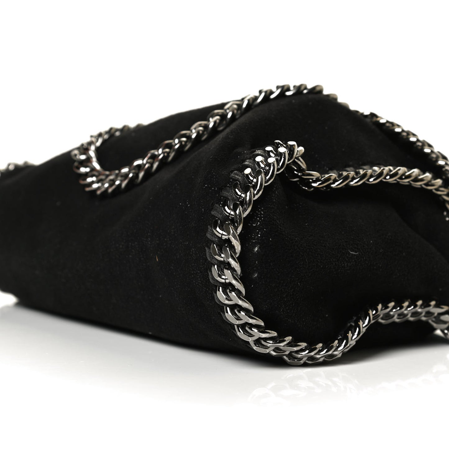Shaggy Deer Mini Falabella Fold Over Tote Black