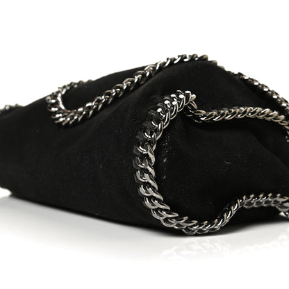 Stella McCartney Shaggy Deer Mini Falabella Fold Over Tote Black 9 of 11