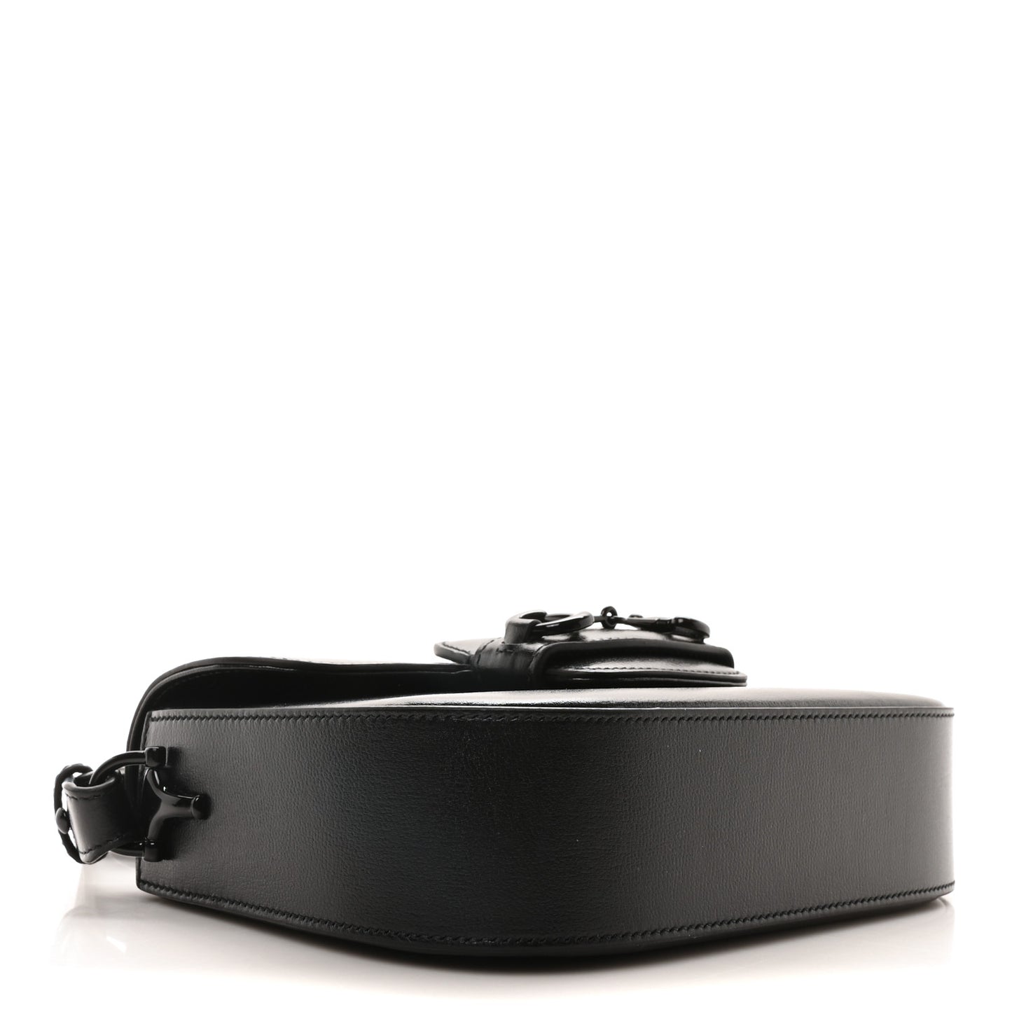 Azalea Calfskin Web Monochrome Small Horsebit 1955 Shoulder Bag Black