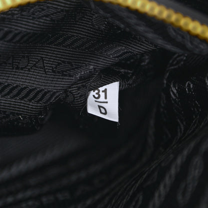 Prada Jacquard Saffiano Triangolo Symbole Embroidered Small Tote Black Corda 7 of 10