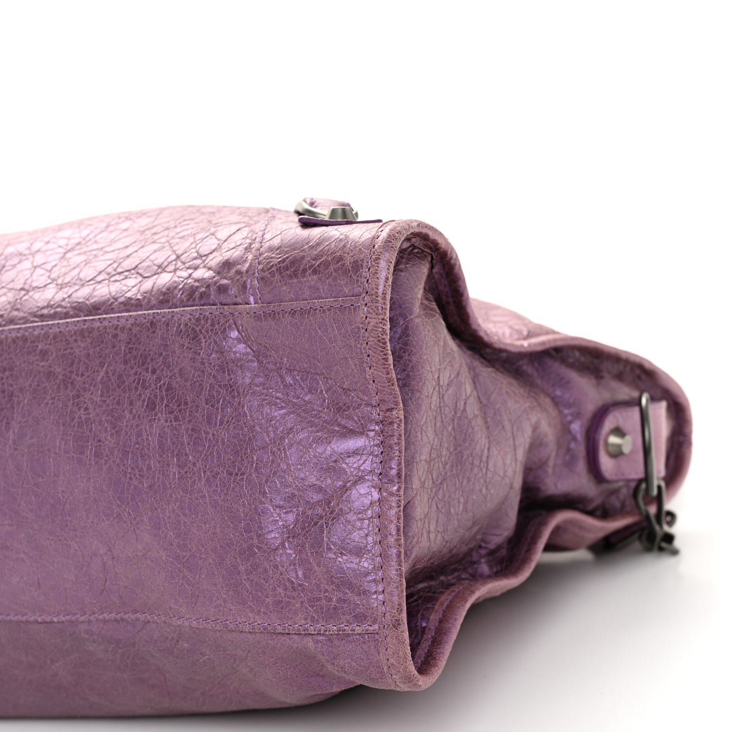 Agneau Classic Hardware City Metallic Purple