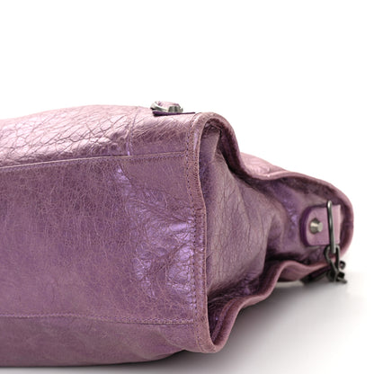Balenciaga Agneau Classic Hardware City Metallic Purple 10 of 10