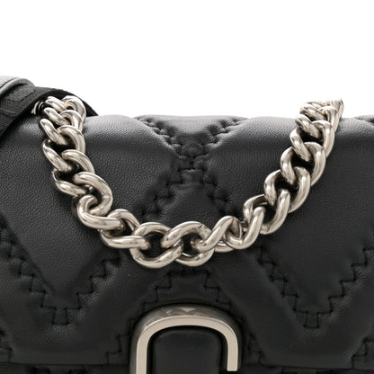 Marc Jacobs Lambskin Quilted J Marc Large Shoulder Bag Black 8 of 10