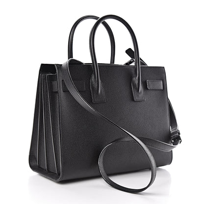 Saint Laurent Grained Calfskin Baby Sac De Jour Black 3 of 10