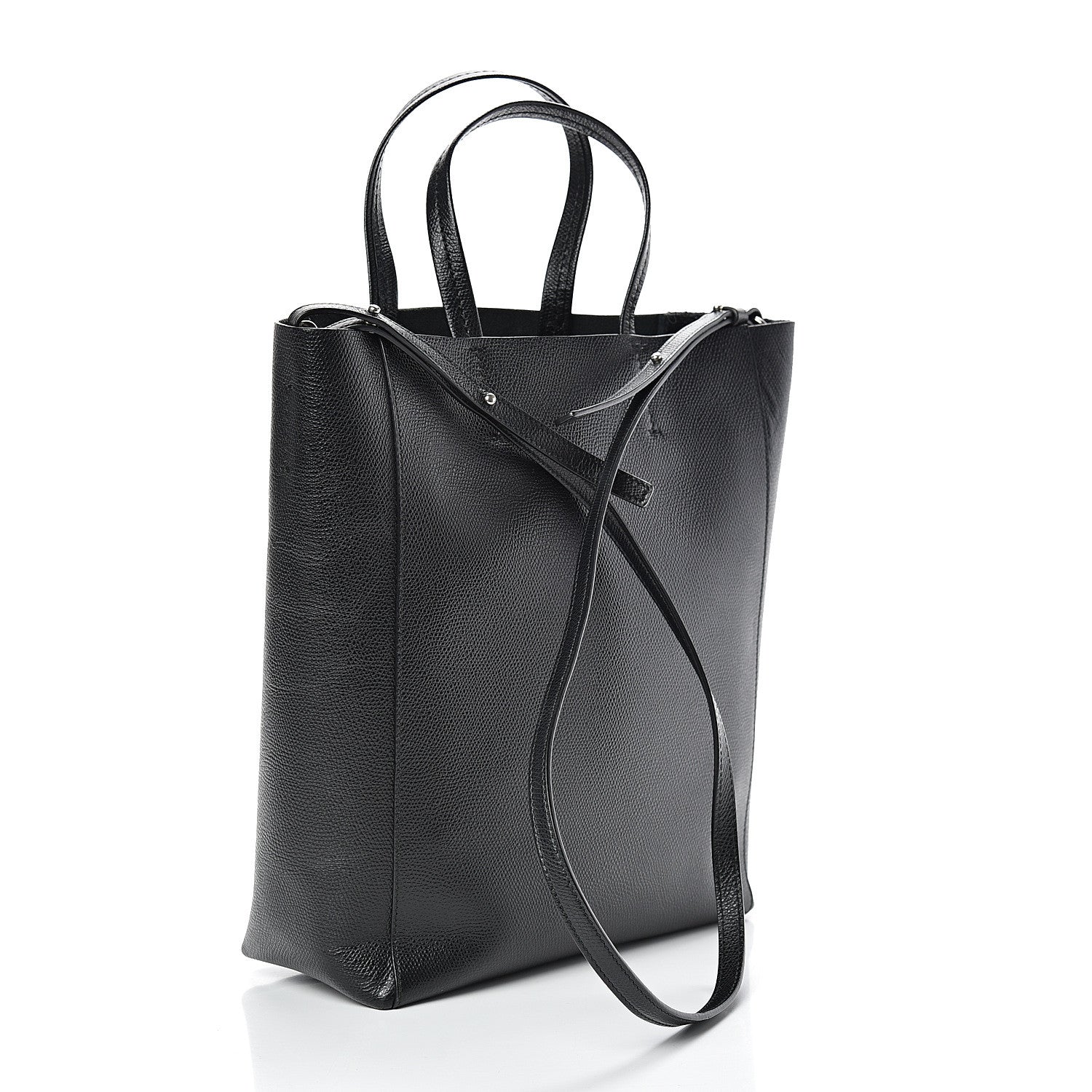 Celine Grained Calfskin Small Vertical Cabas Black 2 of 12