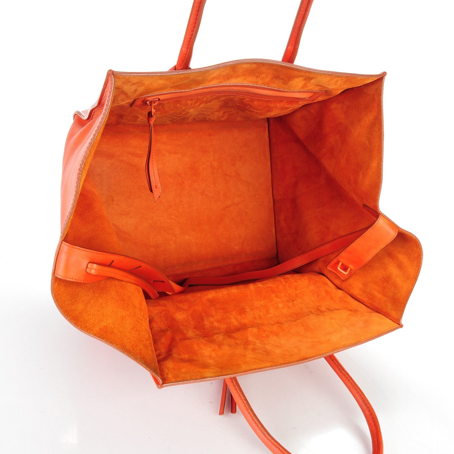 Celine Supple Calfskin Medium Phantom Luggage Orange 5 of 17