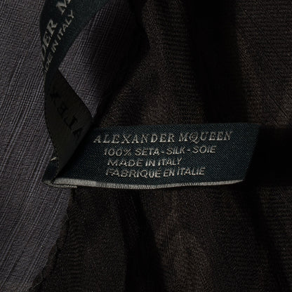 Alexander McQueen Silk Chiffon Skull Scarf Dark Grey 7 of 7