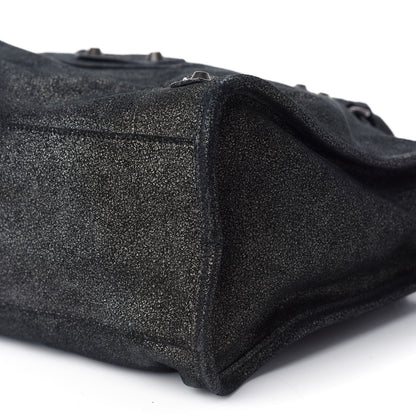 Balenciaga Metallic Craquele Classic Hardware City Black 6 of 9