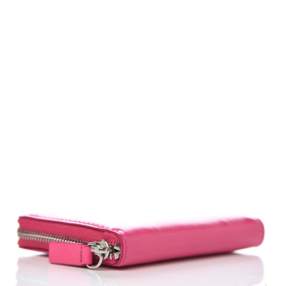 Celine Calfskin Zip Around Card Holder Wallet Fuchsia 4 of 9