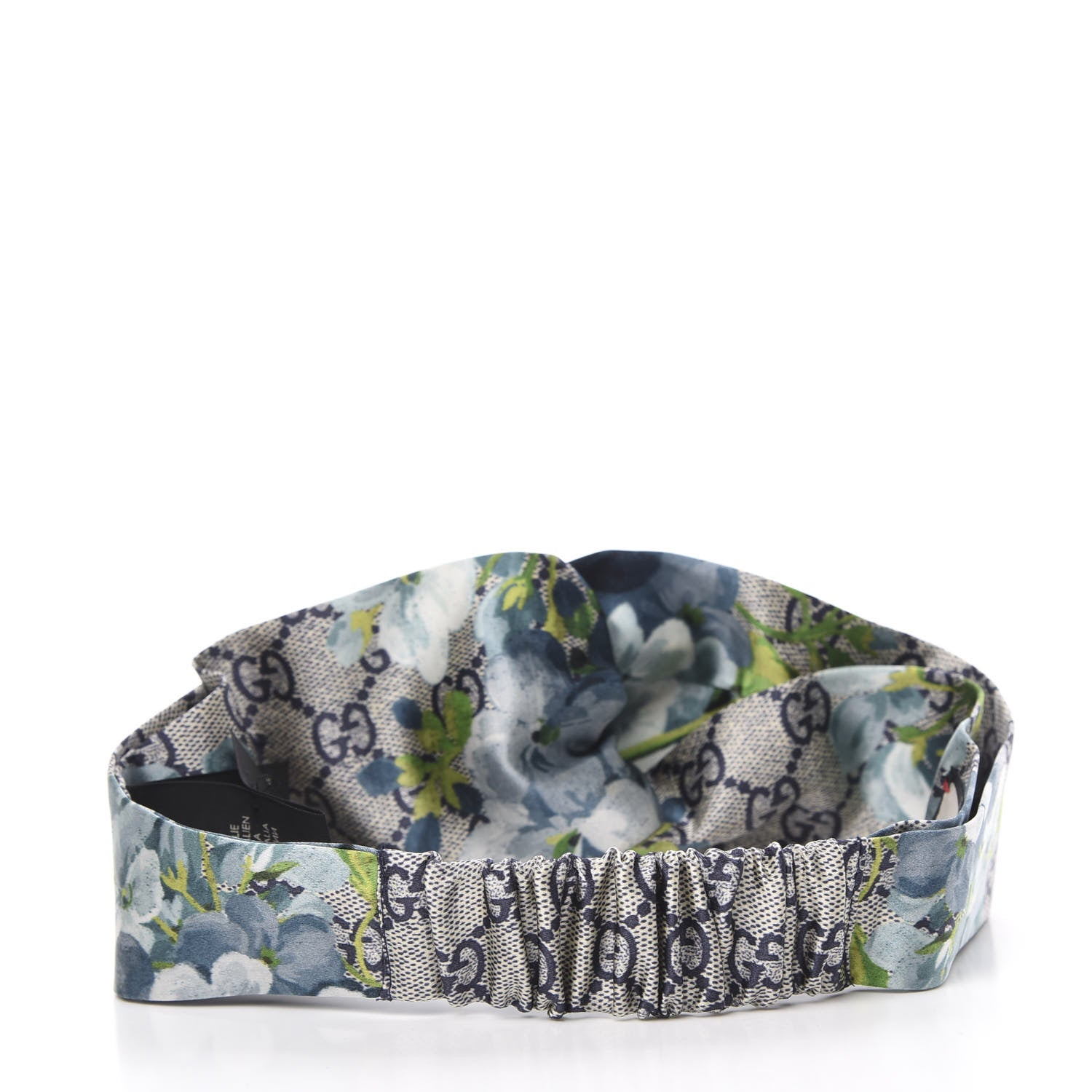Gucci Silk Monogram Blooms Print Headband Blue 3 of 6