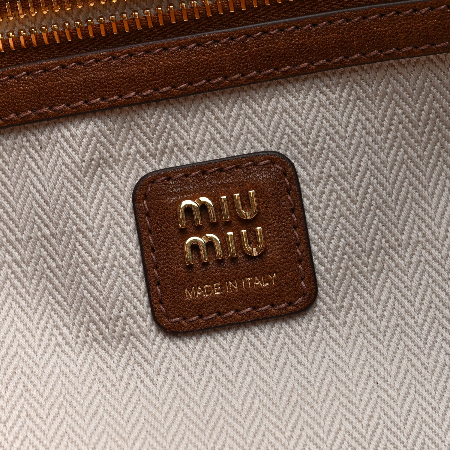 Miu Miu Nappa Ivy Shopping Bag Oak 6 of 9