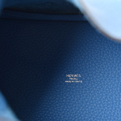 Hermes Taurillon Clemence Picotin Lock 18 PM Mykonos 5 of 9