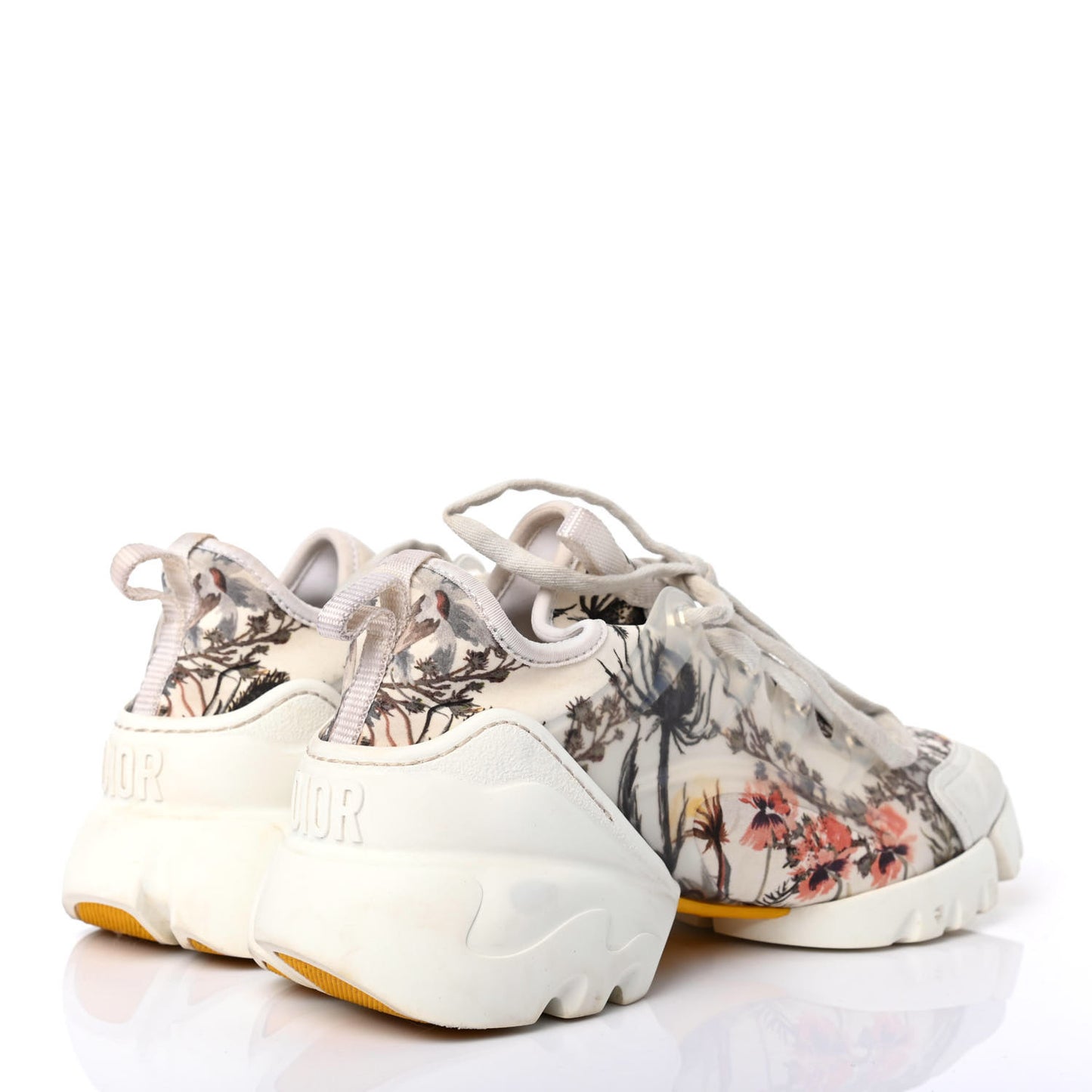 Neoprene Rubber Champetre Print Womens D-Connect Sneakers 37 White Multicolor