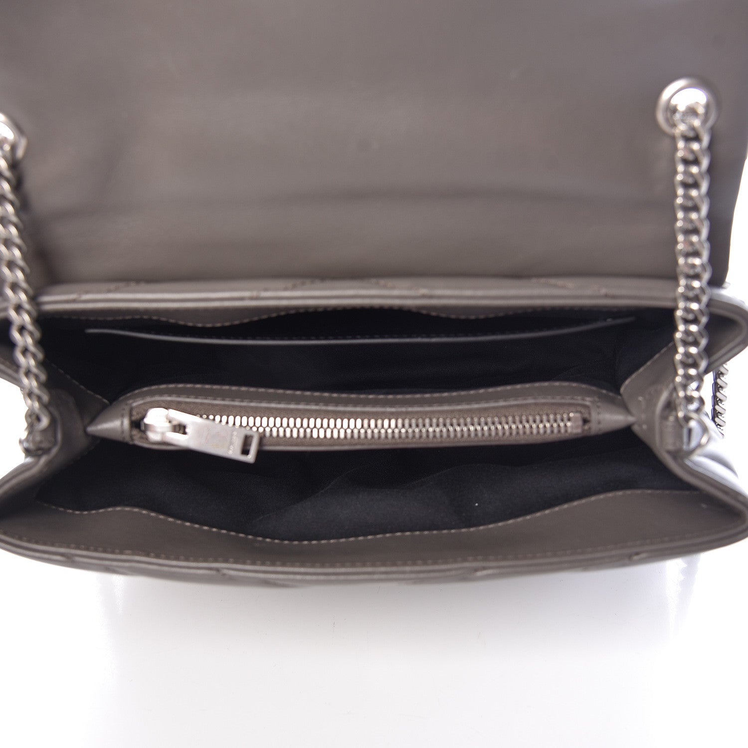 Saint Laurent Calfskin Y Quilted Monogram Small Loulou Chain Satchel Earth 5 of 11