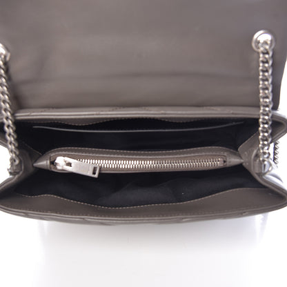 Saint Laurent Calfskin Y Quilted Monogram Small Loulou Chain Satchel Earth 5 of 11
