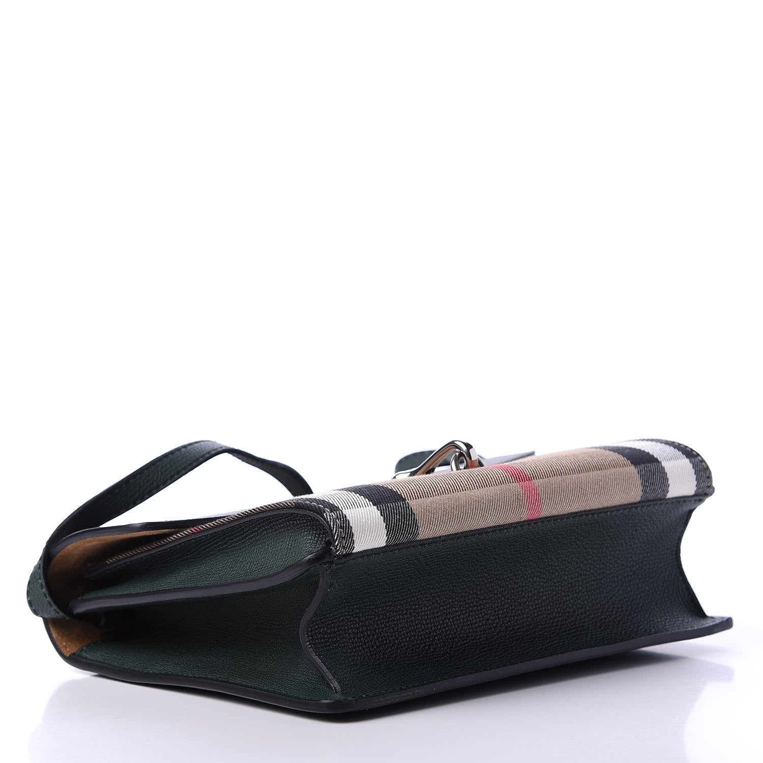 Burberry Derby Calfskin House Check Small Macken Crossbody Bag Dark Bottle Green 4 of 15