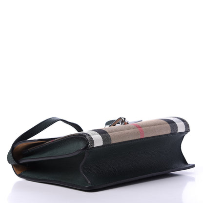 Burberry Derby Calfskin House Check Small Macken Crossbody Bag Dark Bottle Green 4 of 15