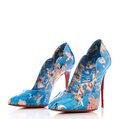 Christian Louboutin Patent Odissey Hot Chick 100 Pumps 36.5 Multicolor 3 of 8