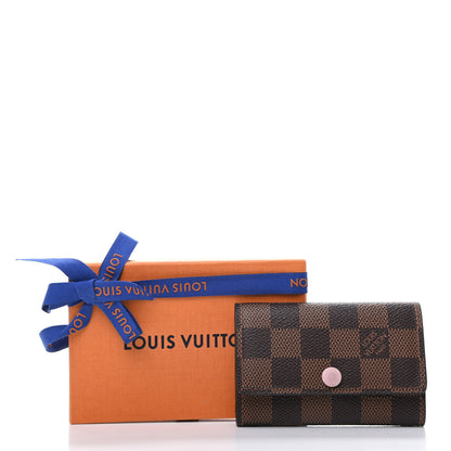 Louis Vuitton Damier Ebene Multicles 6 Key Holder Rose Ballerine 9 of 9