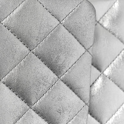 Chanel Metallic Lambskin Quilted Medium Double Flap Silver 11 of 12