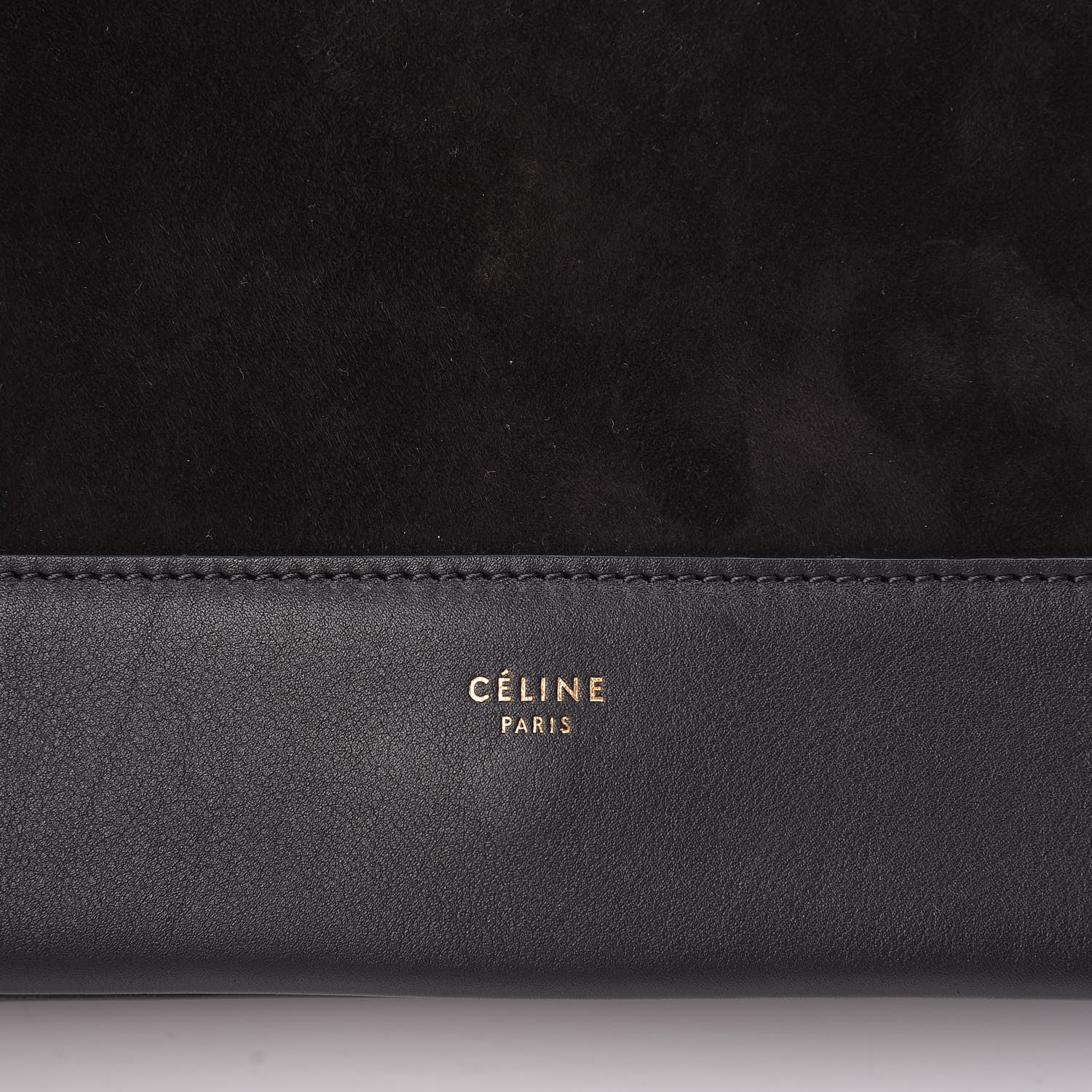 Celine Suede Calfskin Medium Frame Shoulder Bag Black 9 of 9