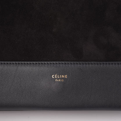 Celine Suede Calfskin Medium Frame Shoulder Bag Black 9 of 9