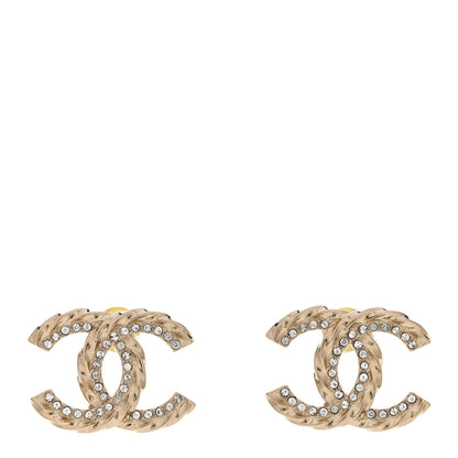 Chanel Crystal Twist CC Earrings Gold 1 of 5