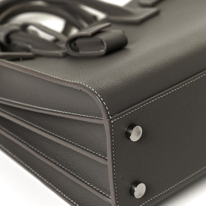 Saint Laurent Grained Calfskin Small Sac De Jour Fog 12 of 13