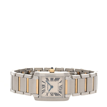 Cartier Stainless Steel 18K Yellow Gold 20mm Tank Francaise Quartz Watch 2 of 4