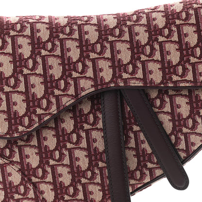 Christian Dior Oblique Saddle Bag Burgundy 7 of 9