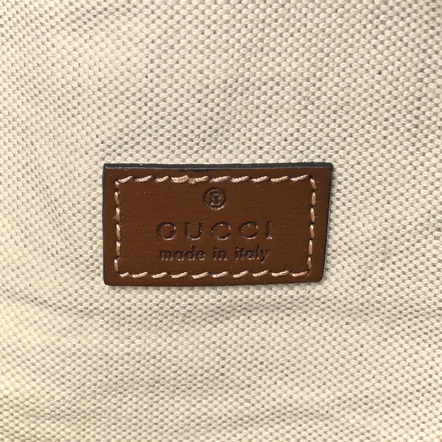 GG Supreme Monogram Textured Calfskin Retro Interlocking G Belt Bag Beige Ebony Brown Sugar