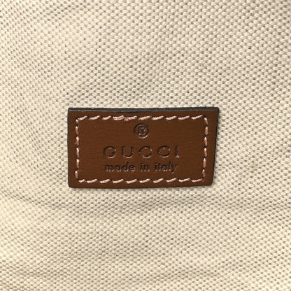 Gucci GG Supreme Monogram Textured Calfskin Retro Interlocking G Belt Bag Beige Ebony Brown Sugar 6 of 12