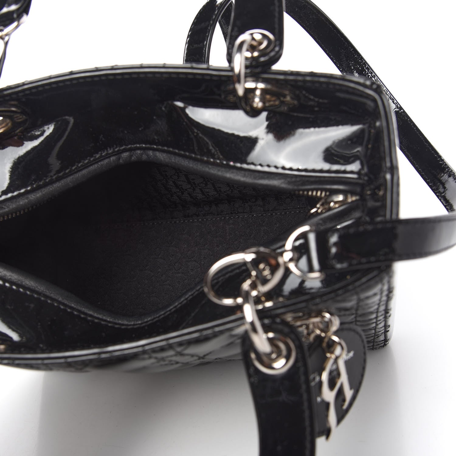 Christian Dior Patent Cannage Medium Lady Dior Black 5 of 10