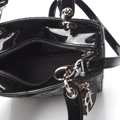 Christian Dior Patent Cannage Medium Lady Dior Black 5 of 10