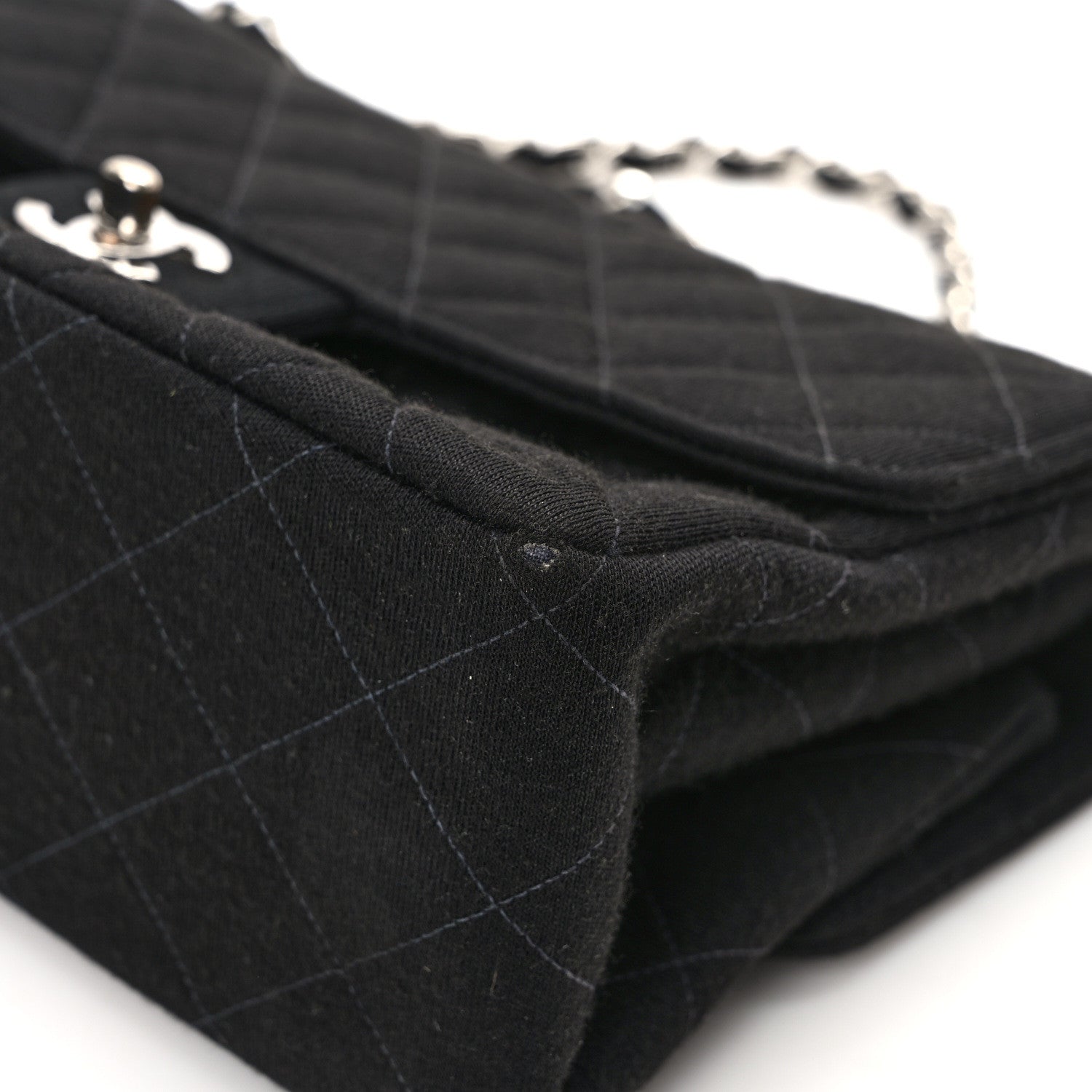 Chanel Jersey Double Sided Jumbo Flap Black 12 of 13