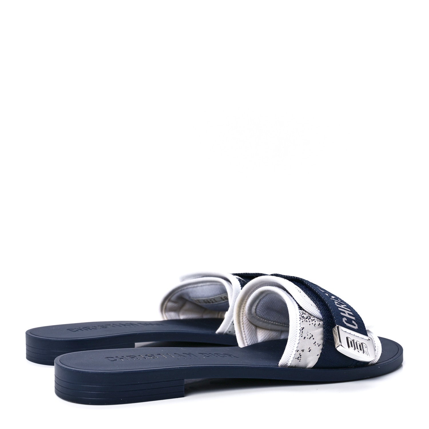 Christian Dior Technical Fabric Dio(r)evolution Slide Sandals 38 Deep Blue 4 of 8