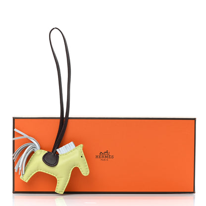 Hermes Milo Lambskin Grigri Rodeo Horse Bag Charm PM Jaune Bourgeon Bleu Brume Rouge Sellier 4 of 4