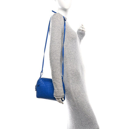 Bottega Veneta Nappa Intrecciato Double Compartment Crossbody Bag Atlantic Blue 2 of 10