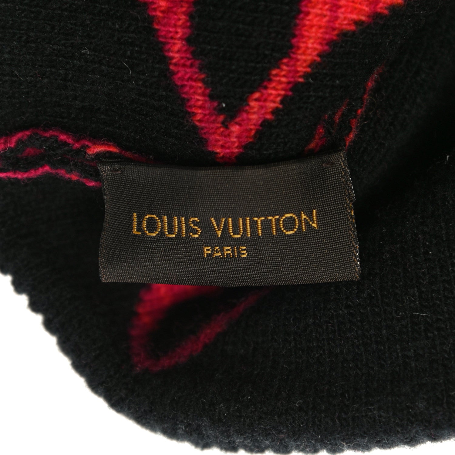 Louis Vuitton Wool Cashmere Monogram Sunset Snood Hat Black 5 of 10