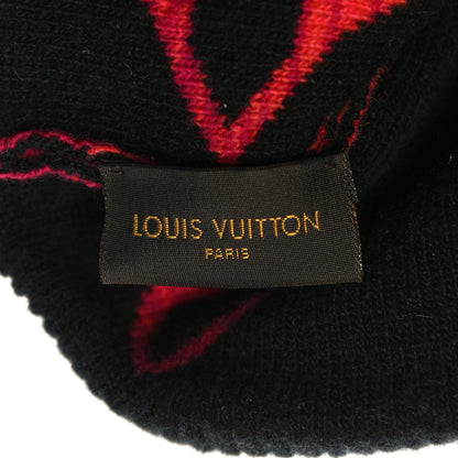 Louis Vuitton Wool Cashmere Monogram Sunset Snood Hat Black 5 of 10