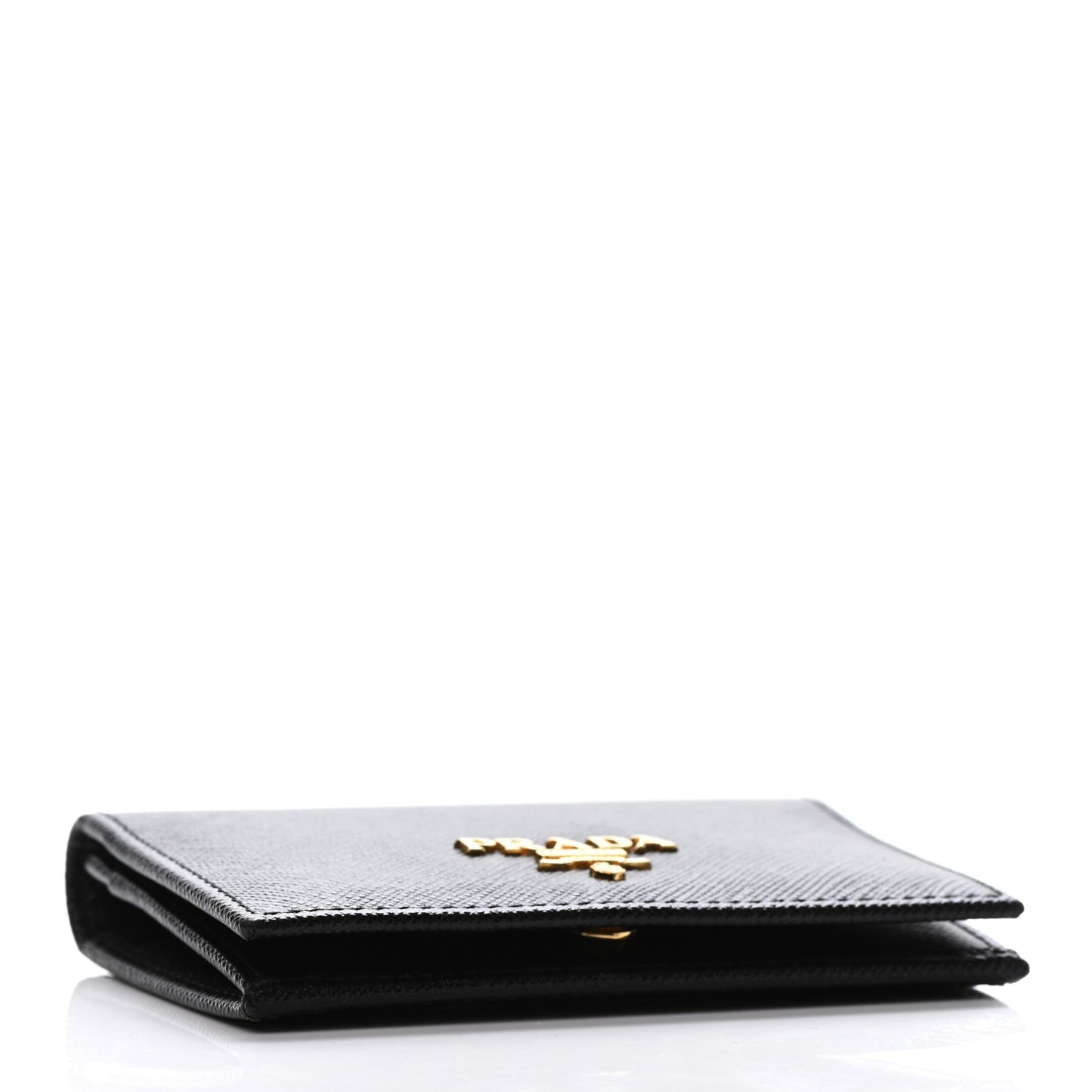 Saffiano Metal Bi-Fold Wallet Black