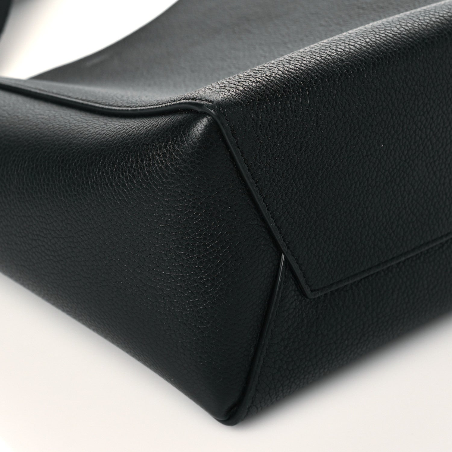 Celine Soft Grained Calfskin Small Sangle Bucket Bag Black 9 of 10