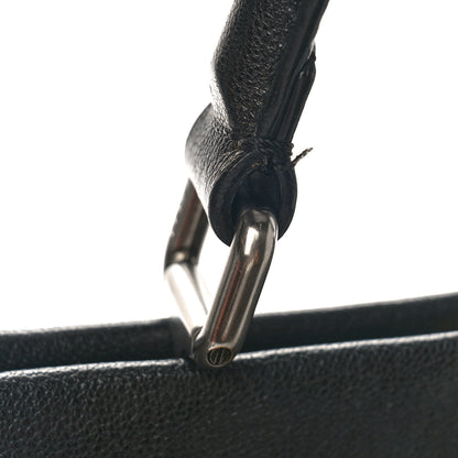 Fendi Goatskin Zucca Medium Peekaboo Iconic Satchel Black Tobacco 10 of 11