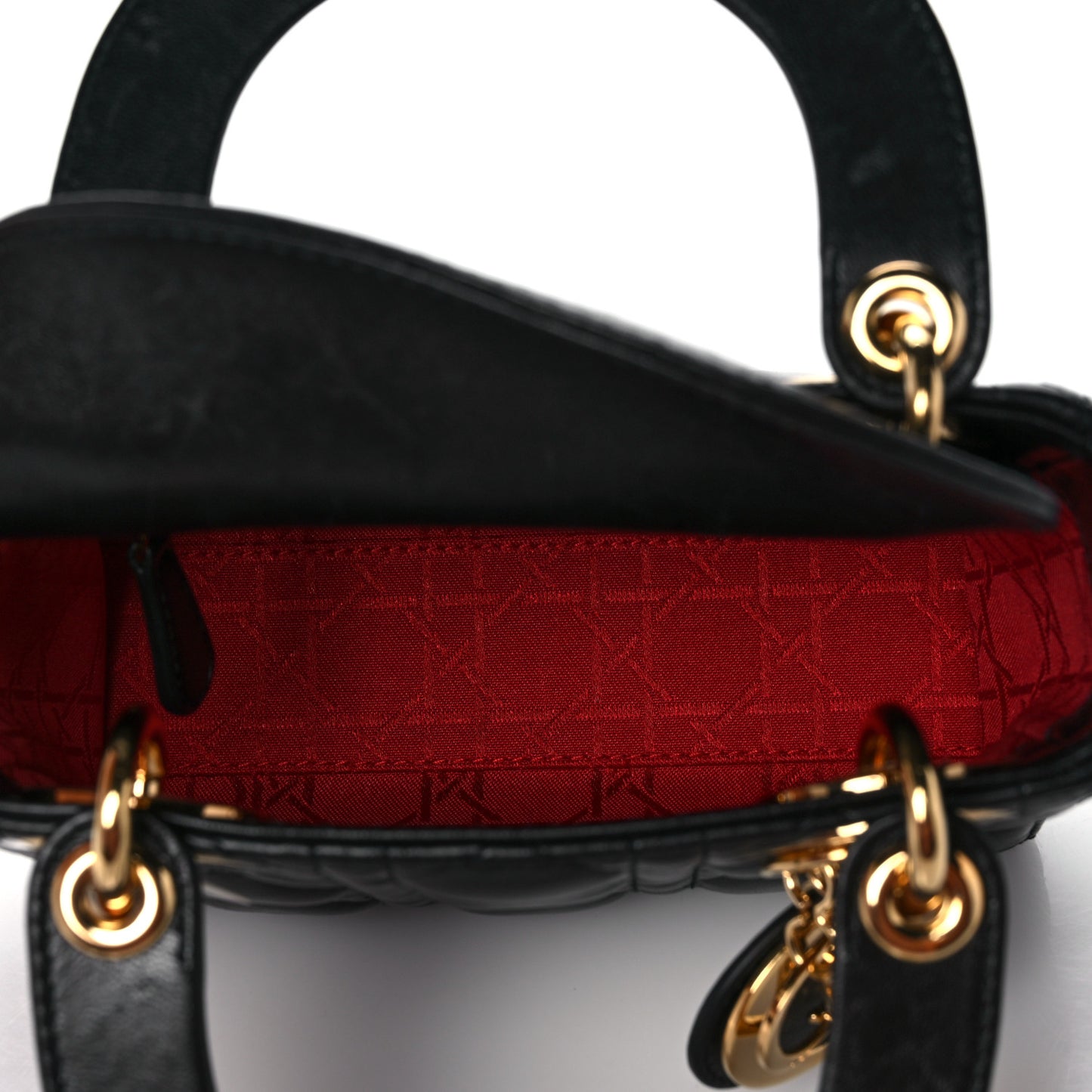 Lambskin Cannage Mini Lady Dior Black