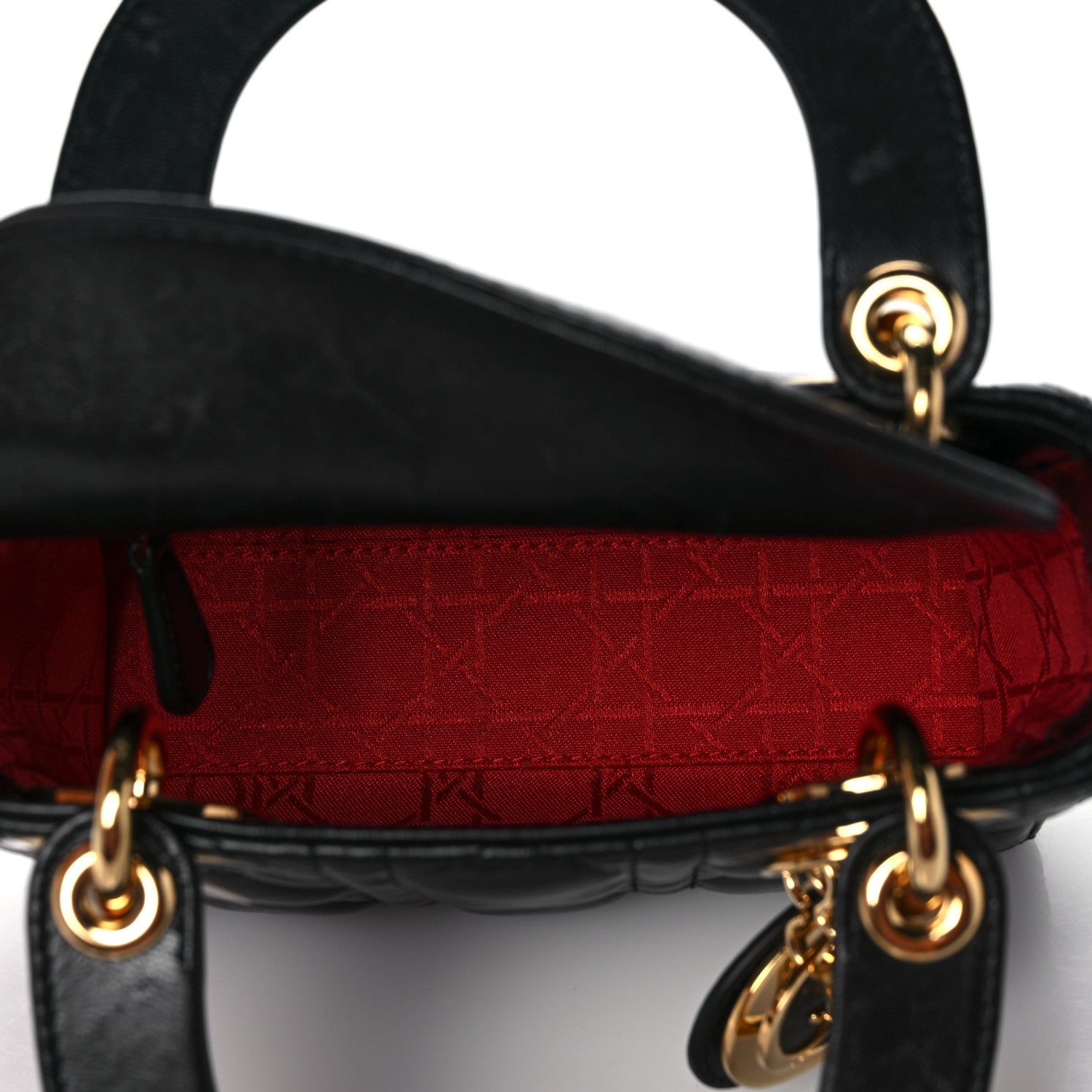 Christian Dior Lambskin Cannage Mini Lady Dior Black 5 of 16