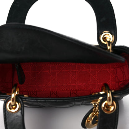 Christian Dior Lambskin Cannage Mini Lady Dior Black 5 of 16
