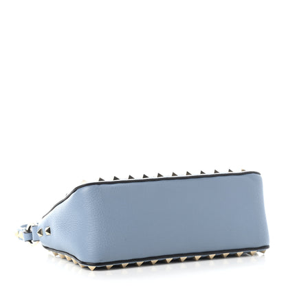 Valentino Garavani Pebbled Calfskin Small Rockstud Flip Lock Shoulder Bag Niagara 4 of 8