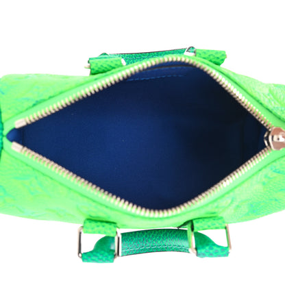 Louis Vuitton Taurillon Illusion Keepall XS Bleu Vert 5 of 7