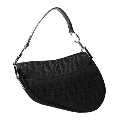 Christian Dior Monogram Saddle Bag Black 2 of 10