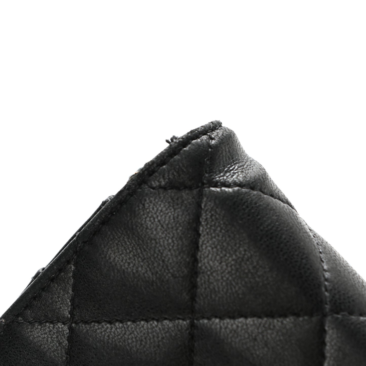 Lambskin Quilted Wallet On Chain WOC Black